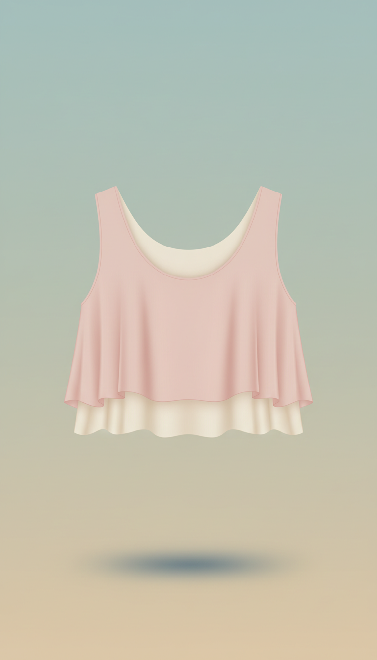Cropped Top With Gradient Pastels