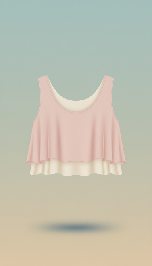 Cropped Top With Gradient Pastels